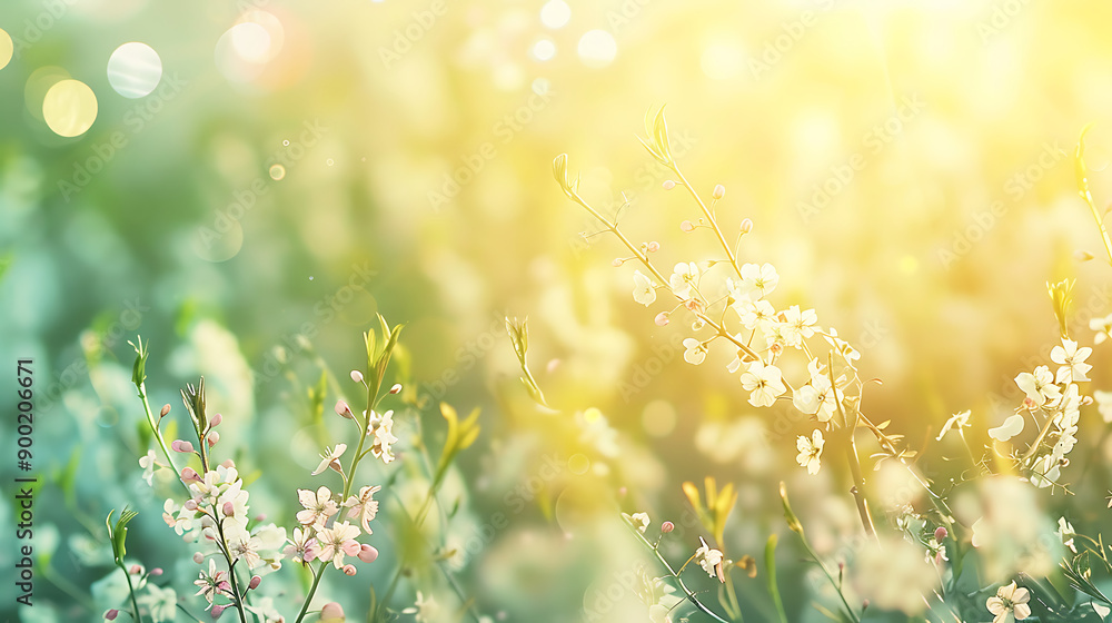 Poster art abstract spring background or summer background with fresh g
