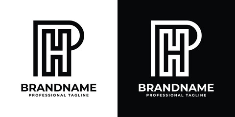 Letters PH Monogram Logo, suitable for any business with PH or HP initials