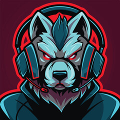 A animal mascot gaming logo 