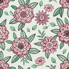 seamless floral repeat pattern