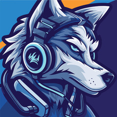 A animal mascot gaming logo 
