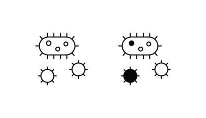 Virus icon design with white background stock illustration