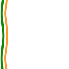 Creative Indian flag color design, editable and extractable. Features vibrant saffron, white, and green hues in a unique arrangement, perfect for custom graphics and patriotic projects.