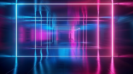 Neon Lights Corridor