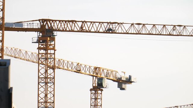 Plenty of cranes working on the mega construction in Saudi Arabia