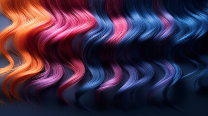 Obraz premium カラフルな髪の毛