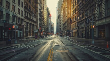 distante city street