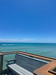 wooden pier on the sea