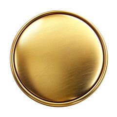 3d gold metal button
