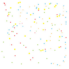 Round scattered confetti background vector,