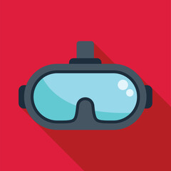 Diving mask representing summer vacation and underwater adventures