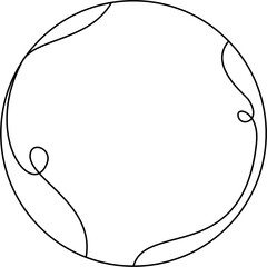 Organic circle border decorative design element vector