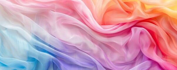 Obraz premium Fabric texture, tie-dye effect, vibrant mixed colors, Watercolor style