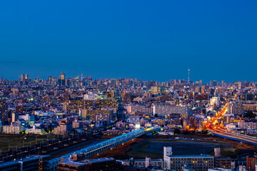 東京都心を望む夜景