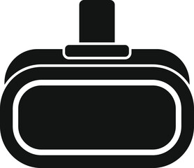 Modern vr glasses icon, simple black style