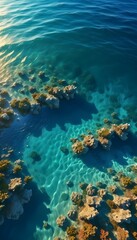 Naklejka premium Beautiful sea beach wallpaper