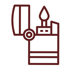 Naklejka premium Lighter Vector Line Maroon Design