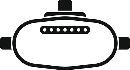 Simple icon of a vr headset, representing the immersive world of virtual reality