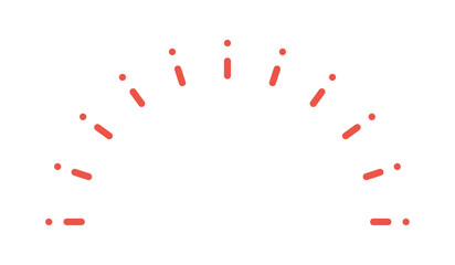 キラキラの半円の装飾フレーム - シンプルでかわいいピカピカ光るあしらいのデザイン素材