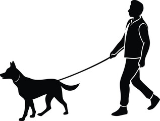 people with dog illustration. pet, dog, animal, portrait, people, puppy, friendship