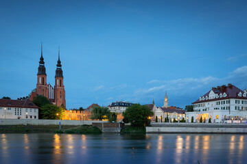 Fototapeta premium View of the city in the evening