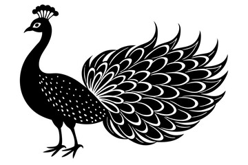 
Peacock bird vector silhouette, Peacock bird icon vector illustration






