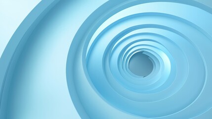 A blue spiral with a white background