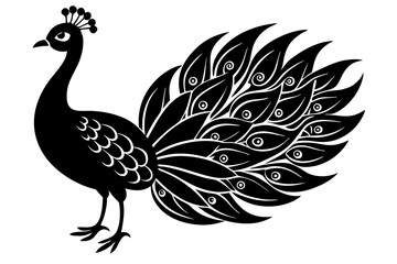 
Peacock bird vector silhouette, Peacock bird icon vector illustration






