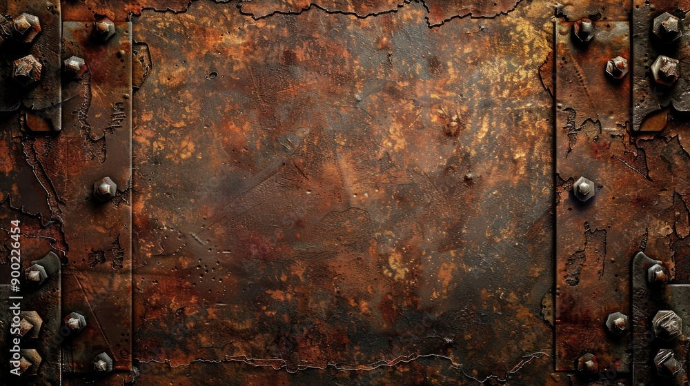 Canvas Prints rusty metal background with space for text