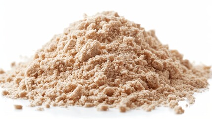 A pile of sand is on a white background