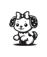 Cute cartoon puppy vector art,graphics Cute cartoon puppys icons set,vintage illustration Cute cartoon puppy clipart,vector Cute cartoon puppys flat style artwork design