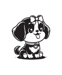 Cute cartoon puppy vector art,graphics Cute cartoon puppys icons set,vintage illustration Cute cartoon puppy clipart,vector Cute cartoon puppys flat style artwork design