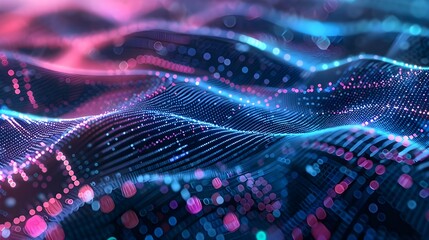 Abstract digital data flow technology. Generative AI