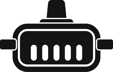 Car engine air filter replacing icon in simple style isolated on white background