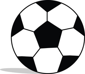 black and white soccer ball vector for graphic design purposes