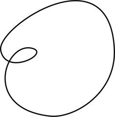 Organic circle thin line decorative design element vector