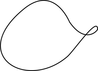 Organic circle thin line decorative design element vector