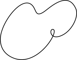 Organic circle thin line decorative design element vector