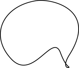 Obraz premium Organic circle thin line decorative design element vector