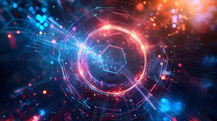 gaming banner template video cannal frame polygonal. Ganerative AI