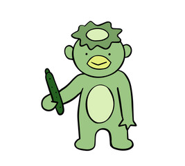 妖怪　河童（カッパ）イラスト