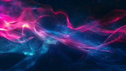 Fototapeta premium Abstract dynamic wave energy visual vector. Ganerative AI