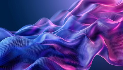 Obraz premium A purple and blue wave with a pinkish hue