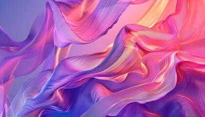 Obraz premium A colorful, abstract image of a purple and pink wave