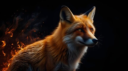 Fototapeta premium red fox in the woods