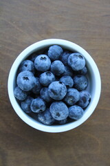 Blueberry fruits fresh, top view