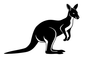 kangaroo silhouette, kangaroo icon vector illustration, kangaroo logo
