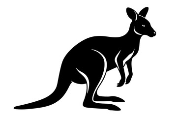 kangaroo silhouette, kangaroo icon vector illustration, kangaroo logo
