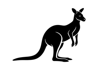 kangaroo silhouette, kangaroo icon vector illustration, kangaroo logo

