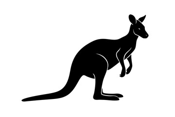 kangaroo silhouette, kangaroo icon vector illustration, kangaroo logo
